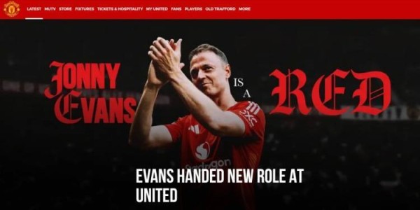 埃文斯：我带着自豪感激宣布退役，很兴奋继续为曼联培养年轻球员